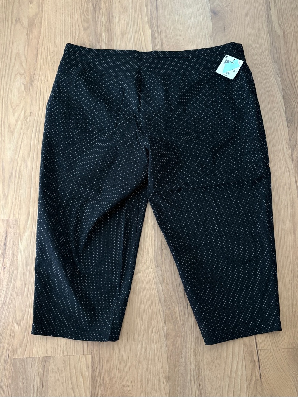 Basic Editions Black Microdot Stretch Dress Pants